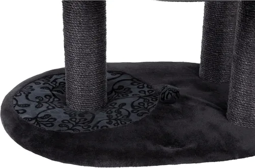 Vista 5 de TRIXIE Filippo - Torre para gatos de 50 pulgadas, postes rascadores de sisal, árbol para gatos con hamaca, plataformas, cama, juguetes colgantes
