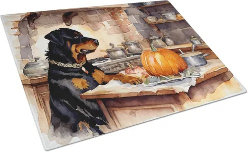 Vista 40 de Caroline's Treasures DAC1720LCB Affenpinscher - Tabla de cortar de vidrio con calabazas para cocina de otoño, grande, decorativa, de vidrio