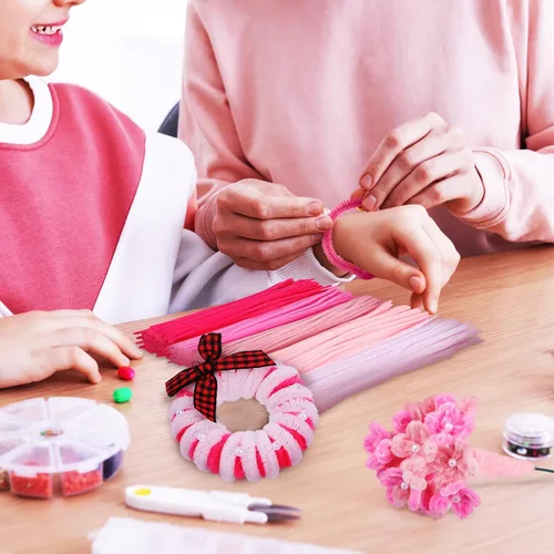 Vista 6 de 500 Pcs Pipe Cleaners for Crafting DIY Chenille Stems for Kids Twisting Rod Soft Fuzzy Sticks for Handmade Flower Crafts