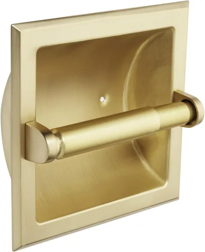 Vista 4 de soporte empotrado para papel higiénico, construcción metálica - soporte de montaje incluido, variación