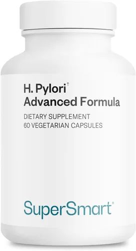 Vista 9 de Supersmart H. Pylori Fórmula 20 mil millones de UFC por día (alta potencia) - Probiota patentado Pylopass Lactobacillus Reuteri DSM 17648 Sin OMG