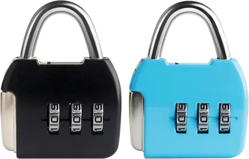 Vista 11 de Cerradura de combinación pequeña, candado de combinación de 3 dígitos, cerraduras de equipaje de viaje, cerradura combinada con código para maleta