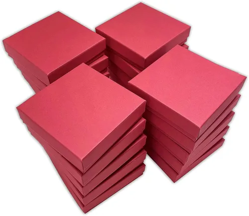 Vista 4 de TheDisplayGuys - Caja de regalo de papel de cartón, relleno de algodón, 100 unidades, metal, papel de aluminio