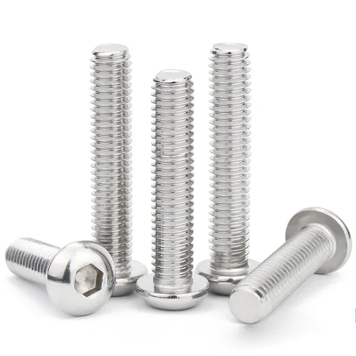Vista 8 de Tornillos M3 10 mm, Tornillo y perno de cabeza de botón de casquillo de enchufe M3-0.5x10mm, pernos de acero inoxidable, accionamiento hexagonal