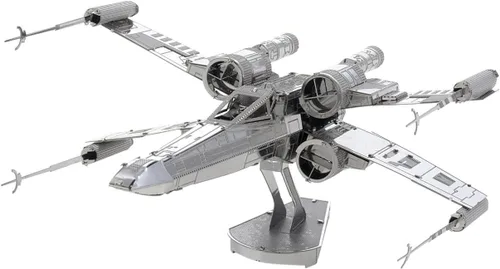 Vista 3 de Juego de 3 modelos de Metal Earth 3D Star Wars Halcón Milenario - R2-D2 - X-Wing Starfighter