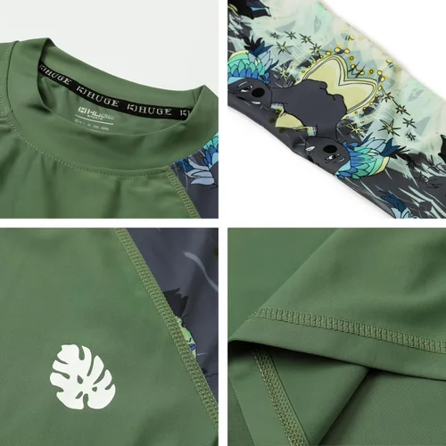 Vista 5 de ADOREISM Camisetas de natación de compresión de manga larga UPF 50+ para hombre