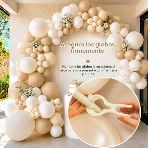 Vista 4 de LemonRoad Paquete de 10 Clips Grandes para Arco de Globos de Plástico Transparente con Resorte para Telón de Fondo de 3.5 Pulgadas, Abrazaderas