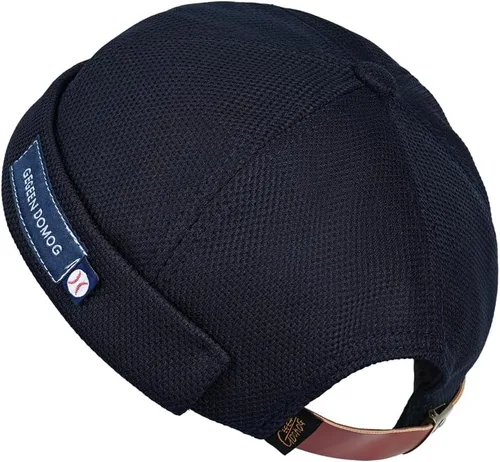 Vista 8 de jerague Gorros sin ala con hebilla de cuero ajustable Street Casual Docker Beanie Skull Caps A2-negro/caqui (paquete de 2)