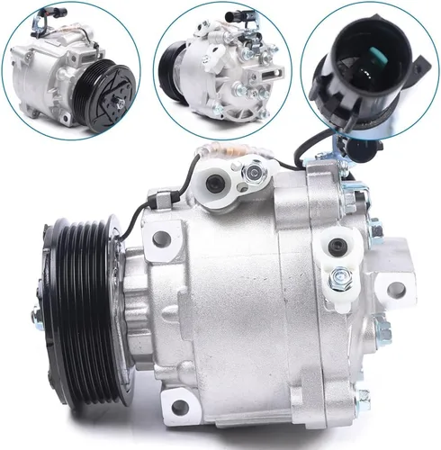 Vista 4 de Compresor de A/C y embrague de A/C AKC200A221A apto para Mitsubishi Lancer 2.0L 2008-2011, para Mitsubishi Outlander 3.0L 2007-2009, aire