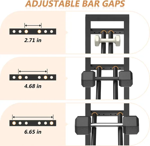 Vista 3 de Eocnrhe Dumbbell Rack Stand Only, Weight Rack for Home Gym, 3-Tier Adjustable Dumbell Rack Heavy-Duty Weight Stand for Dumbbells Kettlebells
