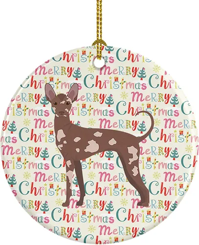 Vista 85 de Caroline's Treasures Abyssinian Sand Terrier - Adorno de cerámica para colgar en el árbol de Navidad, para el hogar, Navidad, fiestas, regalo, 3