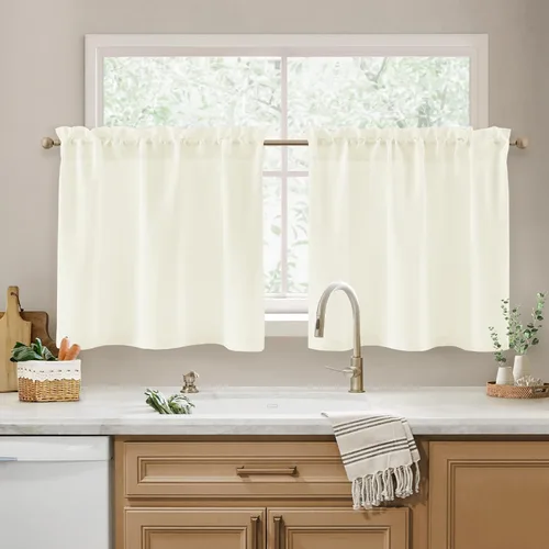 Vista 13 de HOMEIDEAS - Cortinas semitransparentes de privacidad blancas que no se transparentan, 52 x 96 pulgadas Blanco