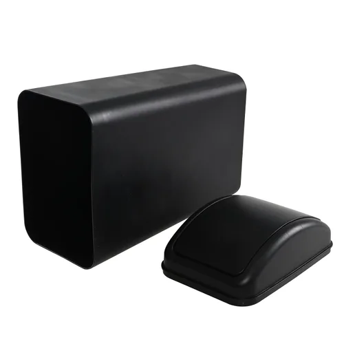 Vista 7 de Ramddy - Cubo de basura delgado de plástico de 3.5 galones, 14 L pequeño cubo de basura comercial Negro, papelera moderna