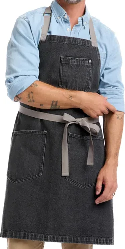 Vista 10 de hedley & bennett Essential Apron - Professional Chef Apron with Pockets & Adjustable Bib Strap for Cooking & Grilling