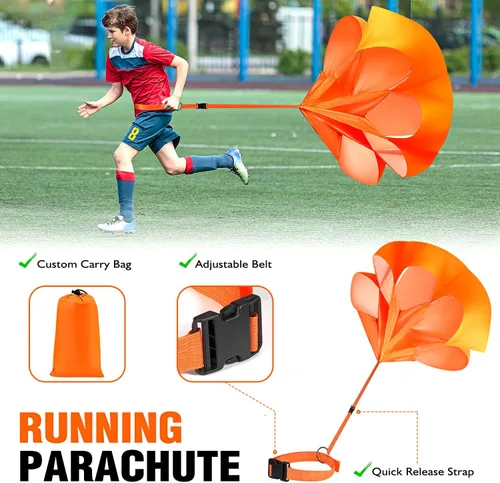 Vista 2 de Equipo de entrenamiento de fútbol, equipo de entrenamiento de agilidad de velocidad para niños, jóvenes y adultos, escalera de agilidad de 20 pies