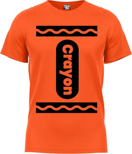 Vista 3 de Camiseta unisex de disfraces de Halloween de crayón para niños y niñas Idea de camisetas gráficas divertidas y geniales