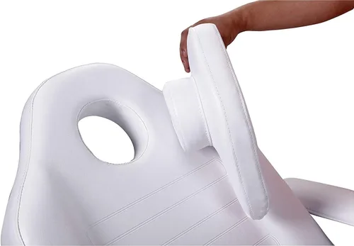 Vista 2 de Profesional multiusos Spa Facial Cama Tatuaje Cama Salón Belleza Cama con Taburete Blanco