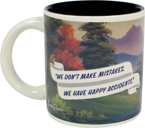 Vista 7 de Taza cambiante ante el calor, de Bob Ross - Agregue líquidos calientes y emerge una escena - viene en caja de regalo divertida