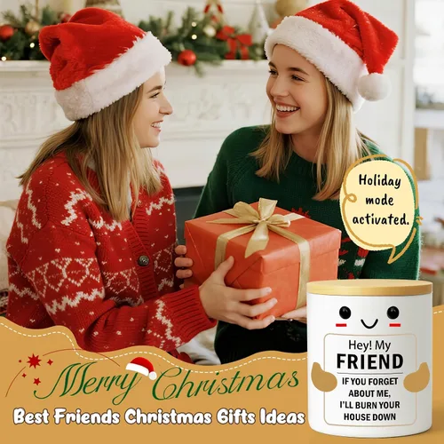 Vista 3 de Velas de regalo para mejores amigas para mujeres, regalo de cumpleaños genial para sus mejores amigas, mejores amigas, compañeros de trabajo