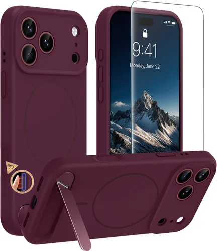 Vista 94 de Hualele - Funda magnética para Samsung Galaxy S24 Plus/S25 Plus con soporte de metal, [compatible con MagSafe]