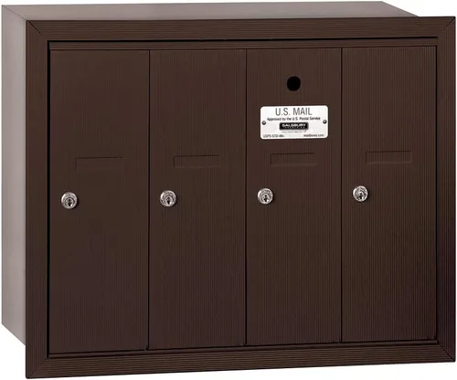 Vista 4 de Salsbury Industries Buzón, 30 lb, empotrado, 3504ARU - 1 cada uno Aluminio
