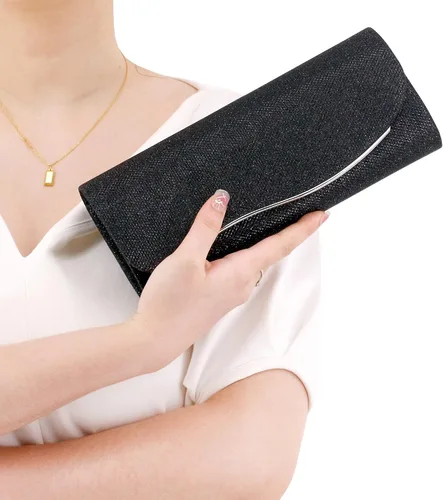 Vista 5 de Naimo - Deslumbrante bolsa pequeña de solapa, con cadena desmontable para eventos nocturnos.