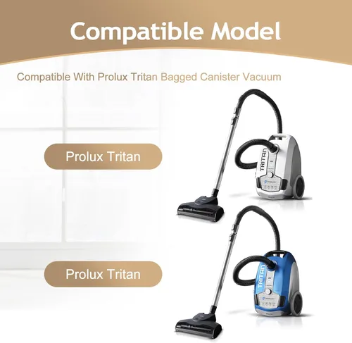 Vista 3 de Repuesto compatible para bolsas de vacío Prolux Tritan, paquete de 6 bolsas desechables HEPA hechas para adaptarse a la aspiradora Prolux Tritan
