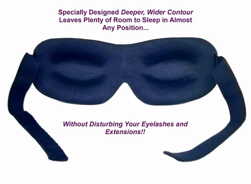 Vista 4 de Sujetador de pestañas, cubierta protectora 3D para máscara de dormir para extensiones de pestañas, color negro, paquete de 6