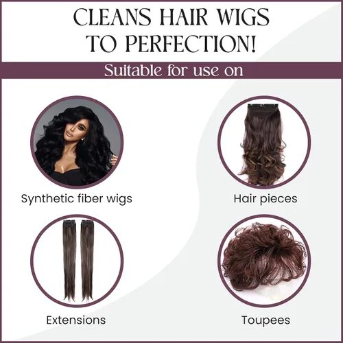 Vista 3 de Champú no estático para pelucas de cabello sintético y humano, postizos, 8
