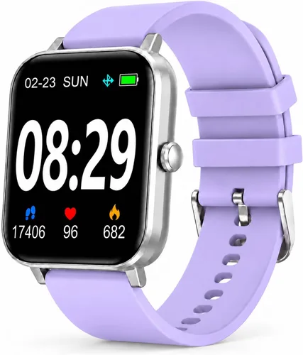 Vista 9 de Choiknbo Reloj inteligente con rastreador de fitness para teléfonos Android/iOS, pantalla táctil completa de 1.69 pulgadas con monitor de frecuencia