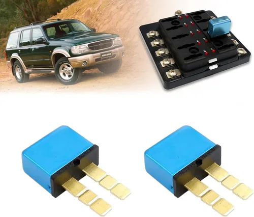 Vista 10 de 7.5A, disyuntor automotriz, montaje enchufable, conexión de terminal tipo cuchilla ATC (2 piezas)