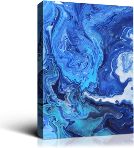 Vista 32 de Denzoer - Lienzo decorativo para pared, pintura abstracta, decoración de pared, pintura contemporánea con envoltura de galería, ilustraciones