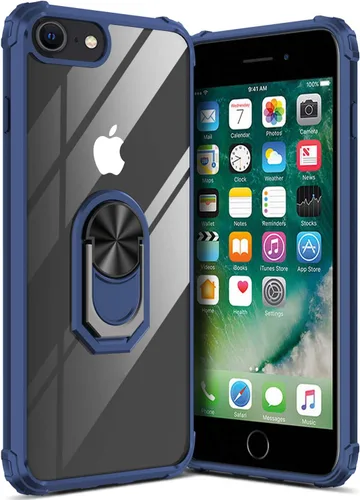 Vista 9 de Funda transparente con función atril para iPhone SE 2022/2020 (3ª/2ª generación SE3/SE2) y iPhone 8/7, funda delgada de protección contra caídas