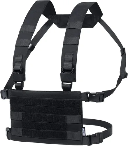 Vista 2 de ONETIGRIS ROC Chest Rig Panel modular táctico con correa de hombro extraíble y correa de cintura