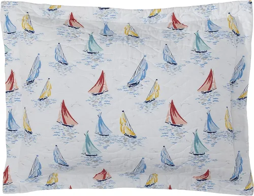Vista 4 de Laura Ashley Home - Colección Ahoy - Juego de edredón - 100% algodón, reversible, ligero y transpirable, prelavado para mayor suavidad, King