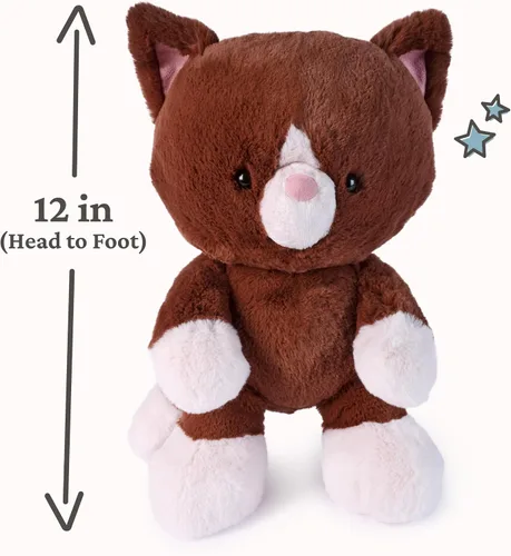 Vista 3 de GUND Hazel Kitten - Peluche de gatito de primera calidad, juguete sensorial para edades de 0 años en adelante, marrón, 12 pulgadas