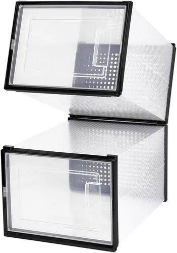 Vista 7 de OnDisplay Clik - sistema de caja de zapatos entrelazada y apilable.