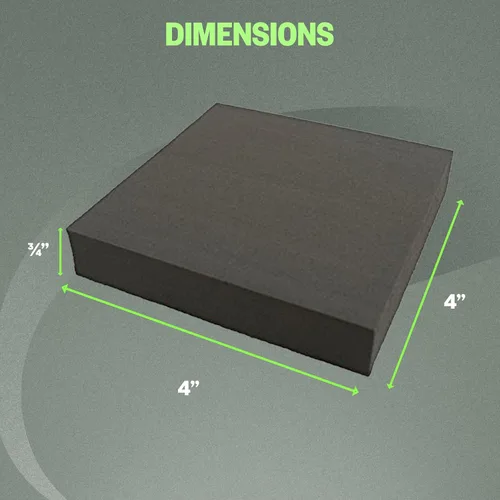 Vista 2 de XCEL Paquete de 4 almohadillas antivibraciones multiusos de 4 x 4 x 3/4 pulgadas, protección para muebles y electrodomésticos, varios tamaños