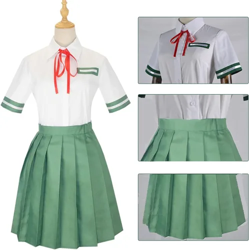 Vista 4 de Drofe Suzume cosplay uniforme escolar para niñas Falda Suzume para disfraz de Halloween