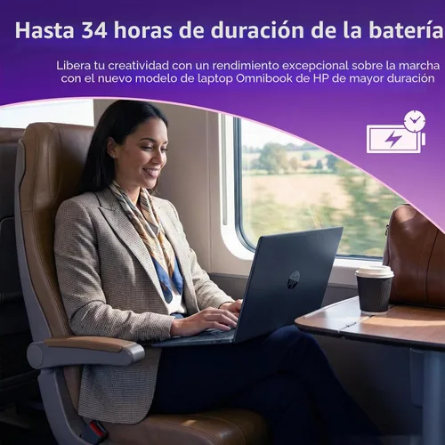 Vista 4 de HP OmniBook 3 16 pulgadas 2K nuevo modelo portátil con Microsoft 365, Qualcomm 8-Core CPU para Copilot+, 16 GB de RAM, SSD de 1 TB, teclado