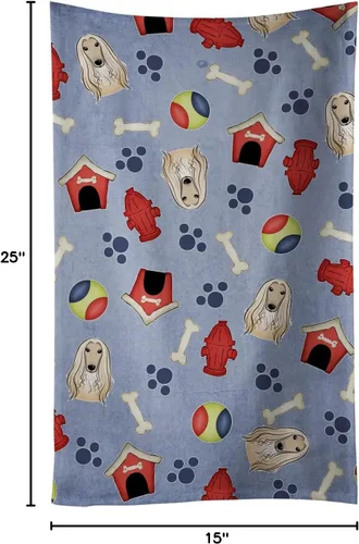 Vista 8 de Caroline's Treasures BB4023KTWL Dog House Collection Afghan Hound - Toalla de cocina para invitados, toalla de baño decorativa para cara, té, paño