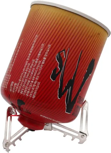 Vista 7 de Mini Soporte Estabilizador de Botella de Combustible, Trípode Plegable de Acero Inoxidable 304 para Estufas de Camping, Botellas de Butano/Propano