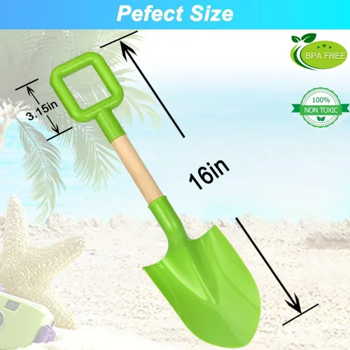 Vista 3 de Dilabnba Juguetes de arena de playa para niños y adultos, palas de arena para jardín y playa, palas de arena para excavar nieve, juego de juguetes