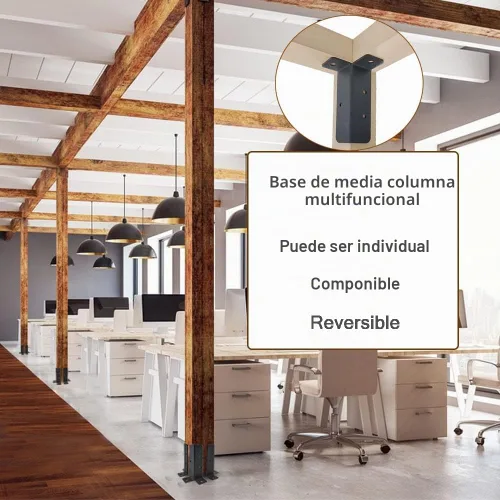 Vista 5 de 8 soportes de anclaje ajustables para postes de cubierta para postes de 1.5 x 1.5, 2 x 2, 2 x 4, 4 x 4, kit de soportes de base de madera