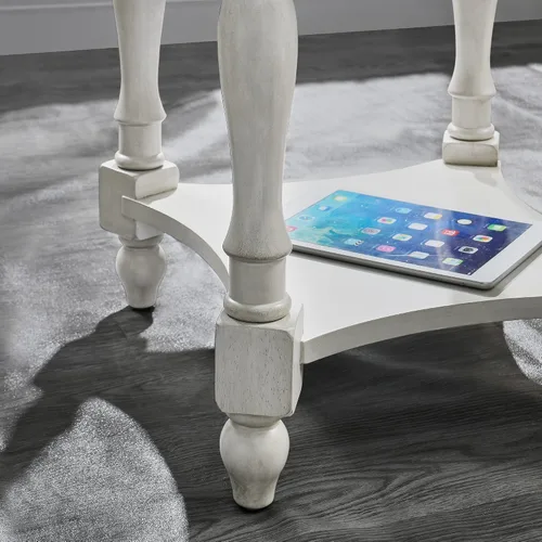 Vista 7 de Mesa auxiliar ovalada con cajón, estante de almacenamiento lateral de madera maciza para sofá, mesa de esquina tradicional para sala de estar
