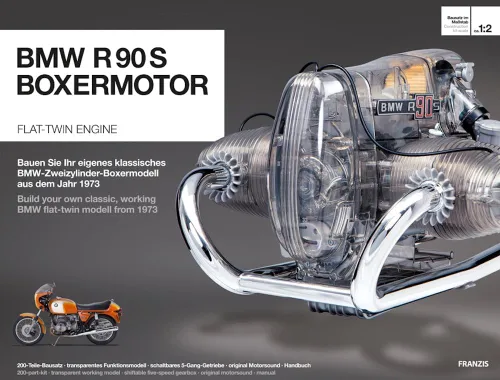 Vista 7 de Franzis BMW R/90-S - Kit de modelo de motor doble plano con manual del coleccionista
