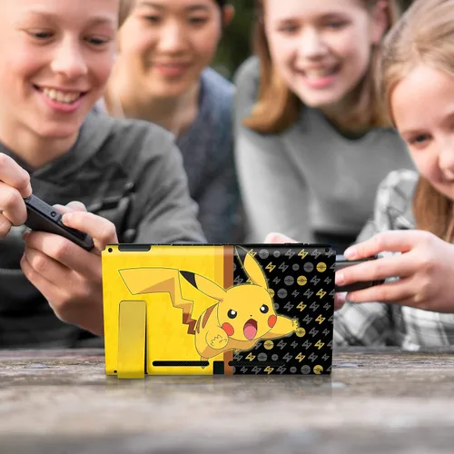 Vista 9 de Controller Gear Nintendo Switch Skin & Screen Protector Set - Pokemon - Pikachu Set 1 - Nintendo Switch