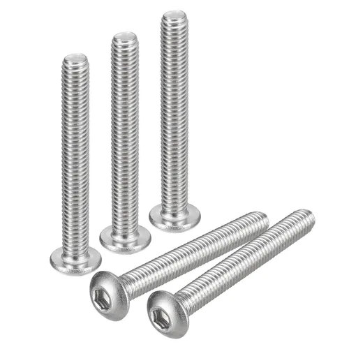 Vista 37 de Uxcell tornillos de cabeza de botón #8-32x1, 20 unidades, pernos hexagonales de acero inoxidable 304, tornillos de rosca completa con cabeza