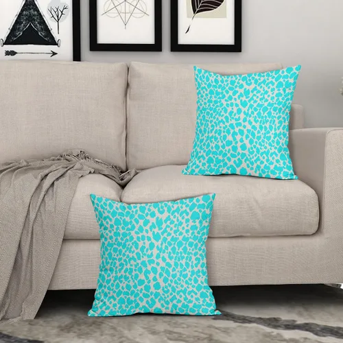Vista 7 de Juego de 2 fundas de almohada de 16 x 16 pulgadas con estampado de leopardo, diseño de leopardo, con cremallera, decoración del hogar para sofá