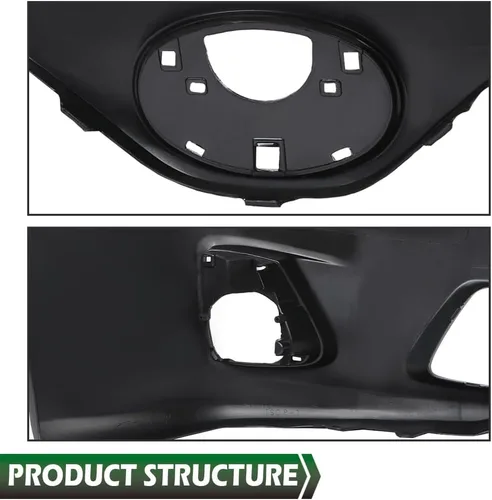 Vista 7 de GRAND ORANGE Cubierta de parachoques delantero imprimada compatible con Toyota Corolla Base CE L LE 2011 2012 2013 5211903901, TO1000372